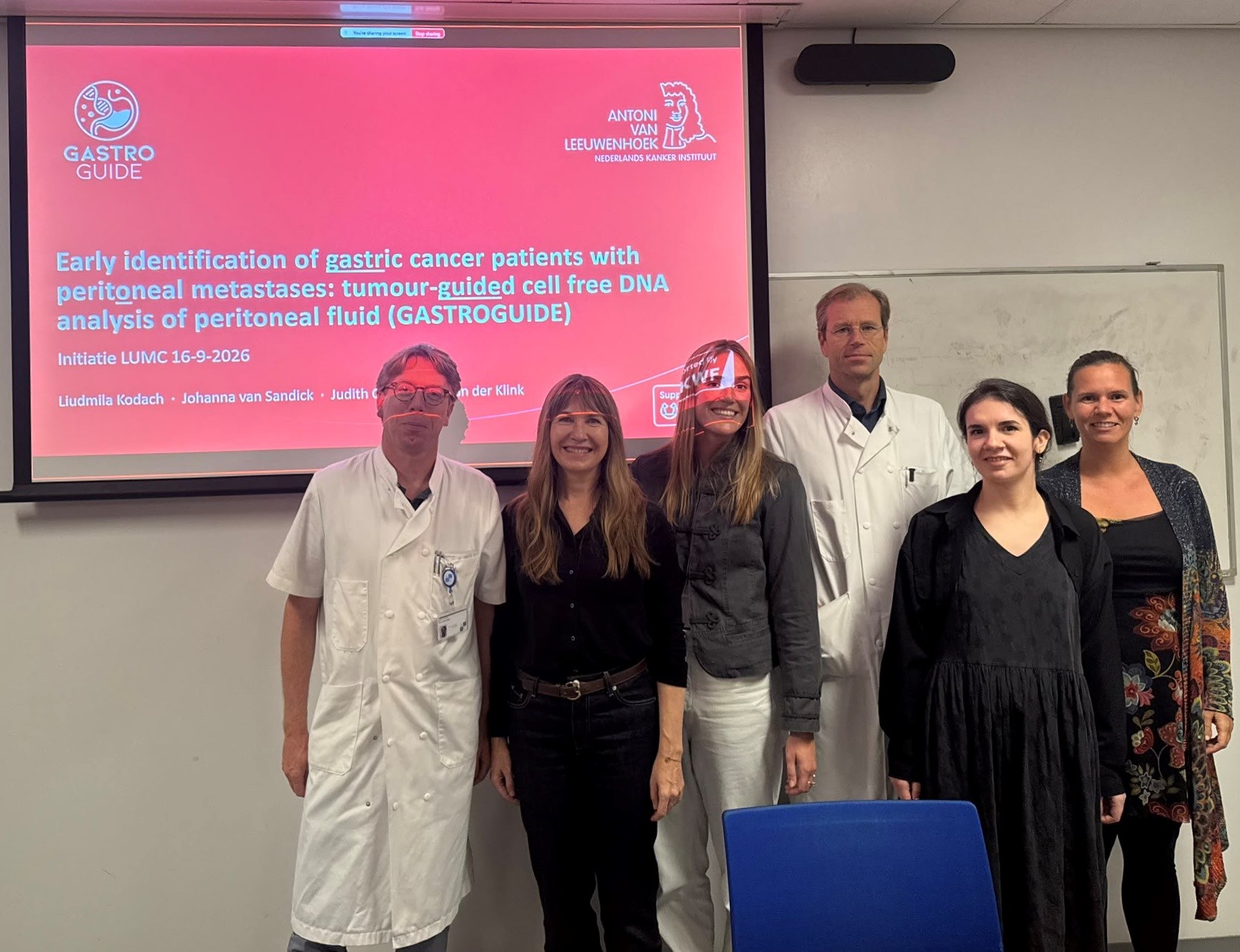 Team GASTROGUIDE bij de initiatie in het LUMC